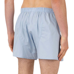 Sunspel Blue Cotton Boxer Shorts Back