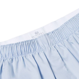 Sunspel Blue Cotton Boxer Shorts Detail