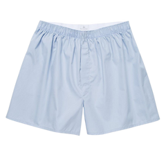 Sunspel Blue Cotton Boxer Shorts Feature