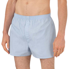 Sunspel Blue Cotton Boxer Shorts Front