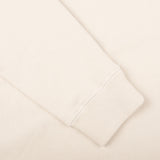 Sunspel Ecru White Cotton Loopback Sweater Cuff