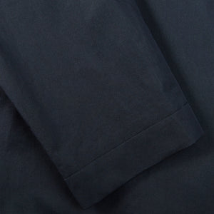 Sunspel Navy Blue Cotton Mac Car Coat Cuff