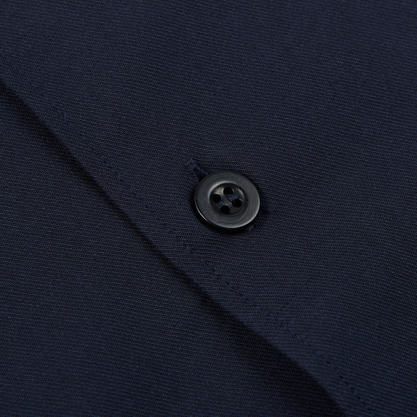 Sunspel Navy Blue Cotton Twill Pyjamas Jacket Button