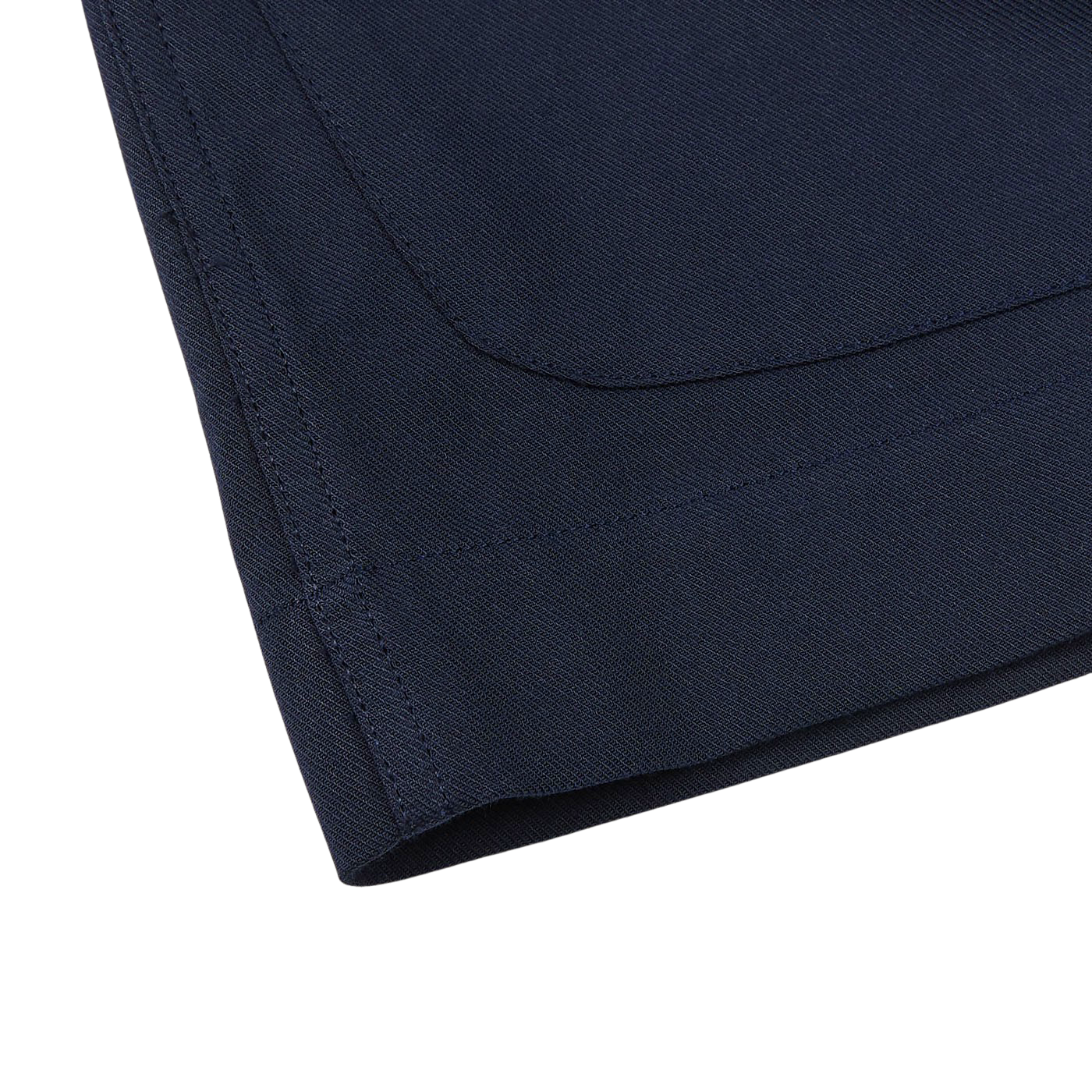 Sunspel Navy Blue Cotton Twill Pyjamas Jacket Edge