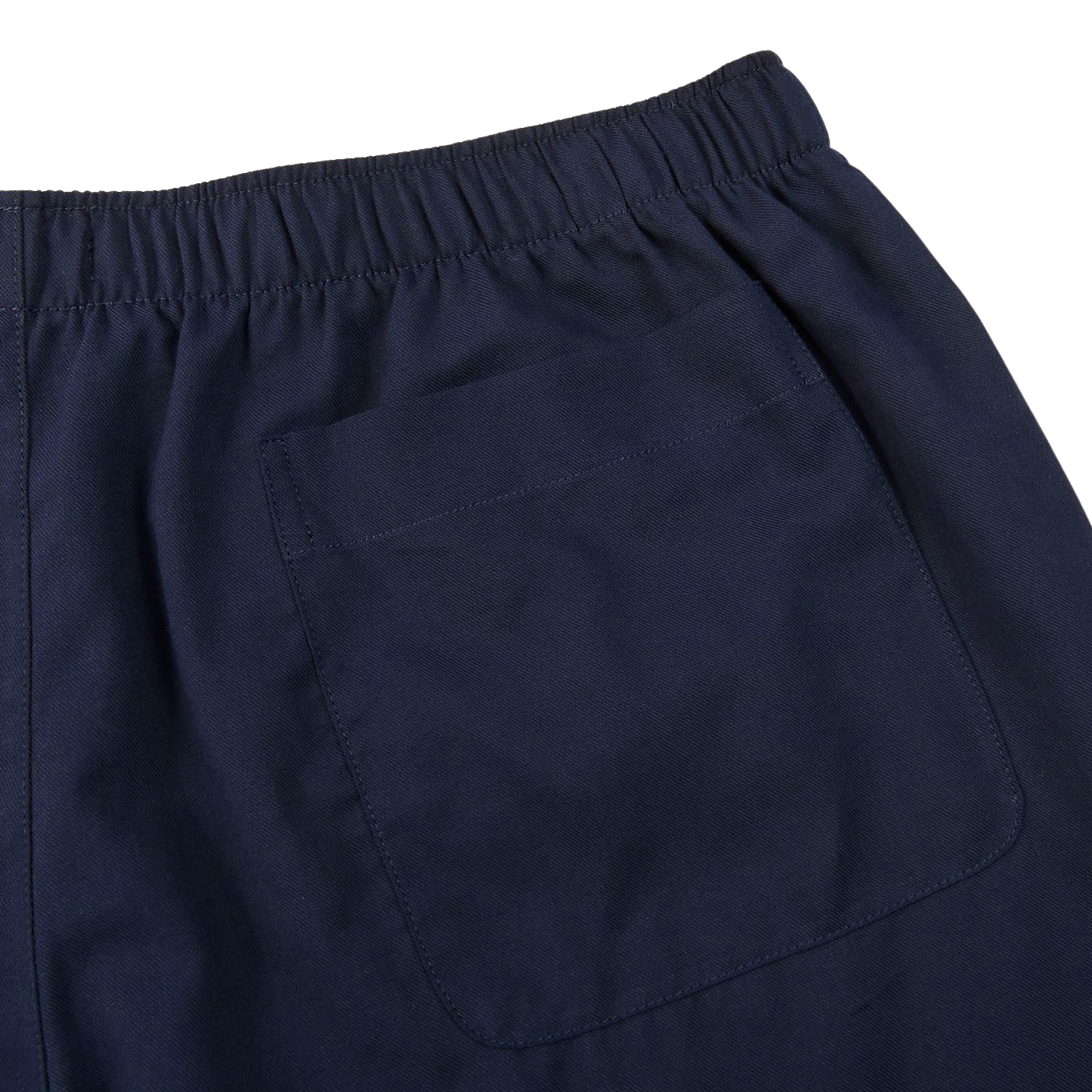 Sunspel Navy Blue Cotton Twill Pyjamas Trousers Pocket