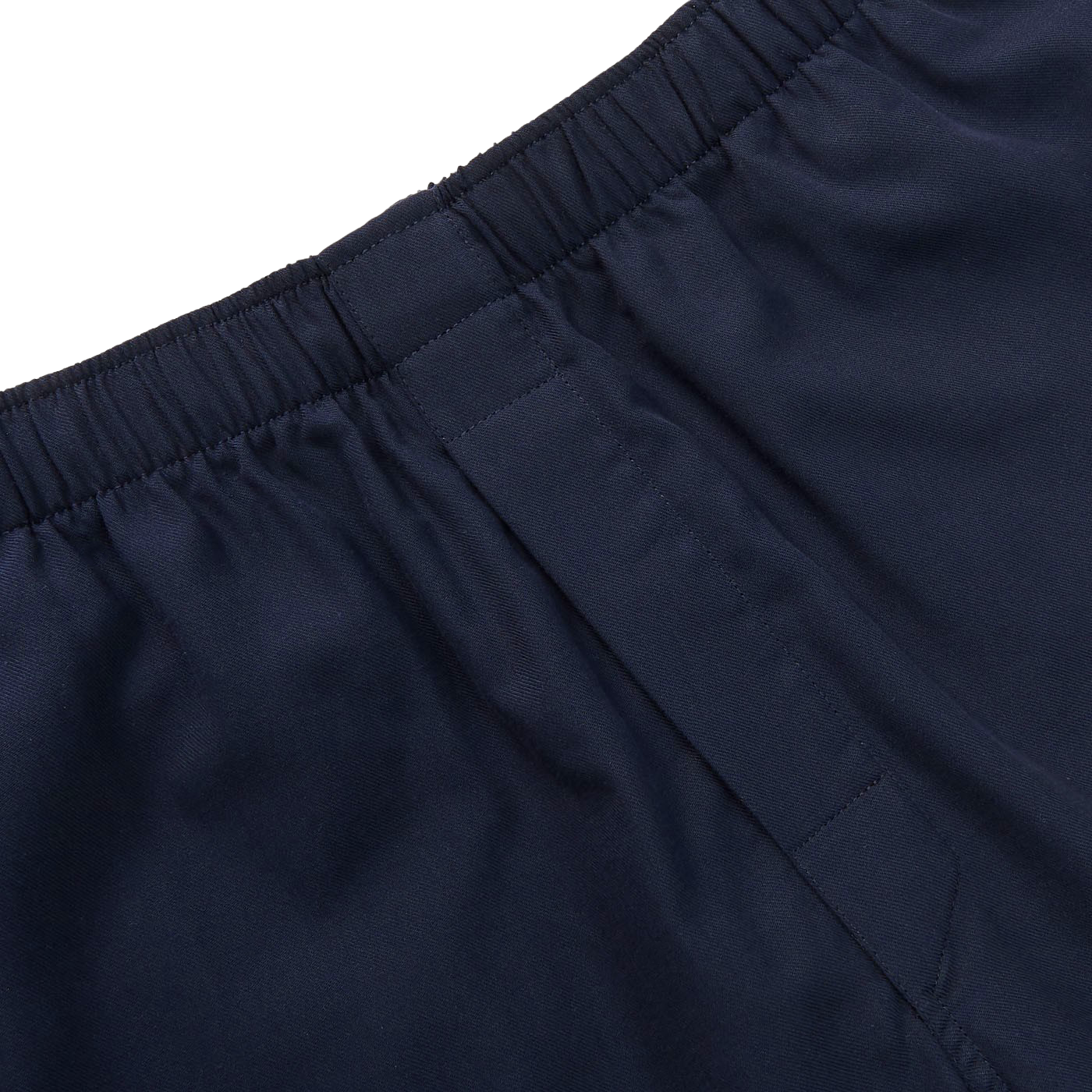 Sunspel Navy Blue Cotton Twill Pyjamas Trousers Zipper