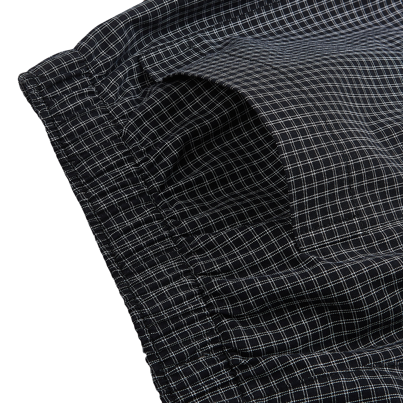 Sunspel Navy Checked Windowpane Cotton Pyjama Trousers Pocket