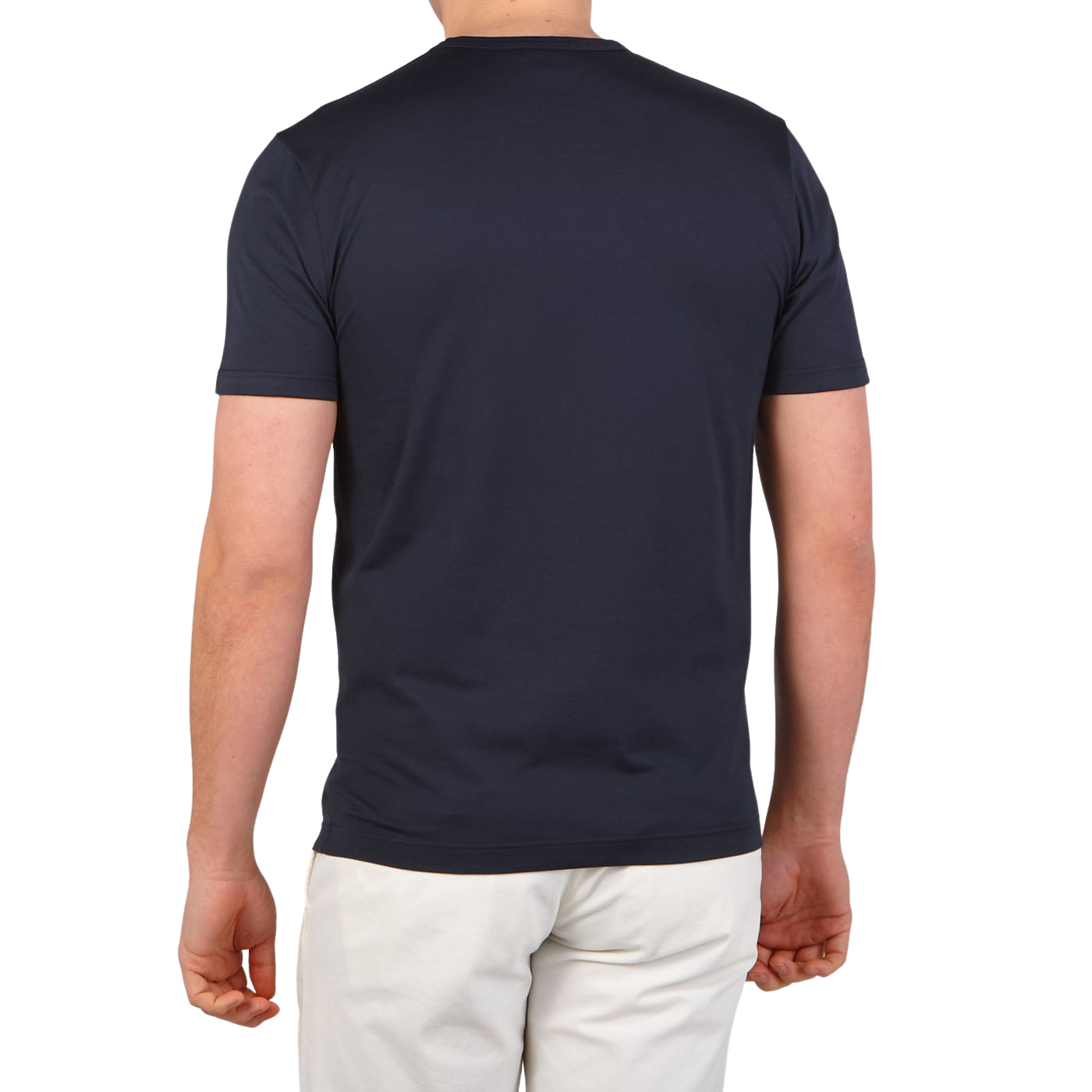 Sunspel Navy Classic Cotton T-Shirt Back