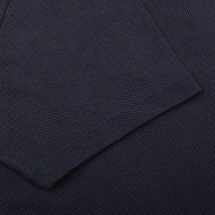 Sunspel Navy Cotton Riviera Polo Shirt Cuff