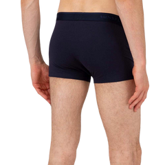 Sunspel Navy Stretch Cotton Trunks Back