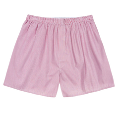 Sunspel Red Stripe Cotton Poplin Boxer Shorts Feature