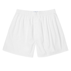 Sunspel White Cotton Boxer Shorts Feature