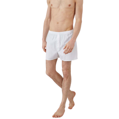 Sunspel White Cotton Boxer Shorts Front