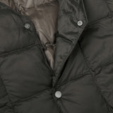 Taion Charcoal Grey Nylon Down Padded Jacket Open