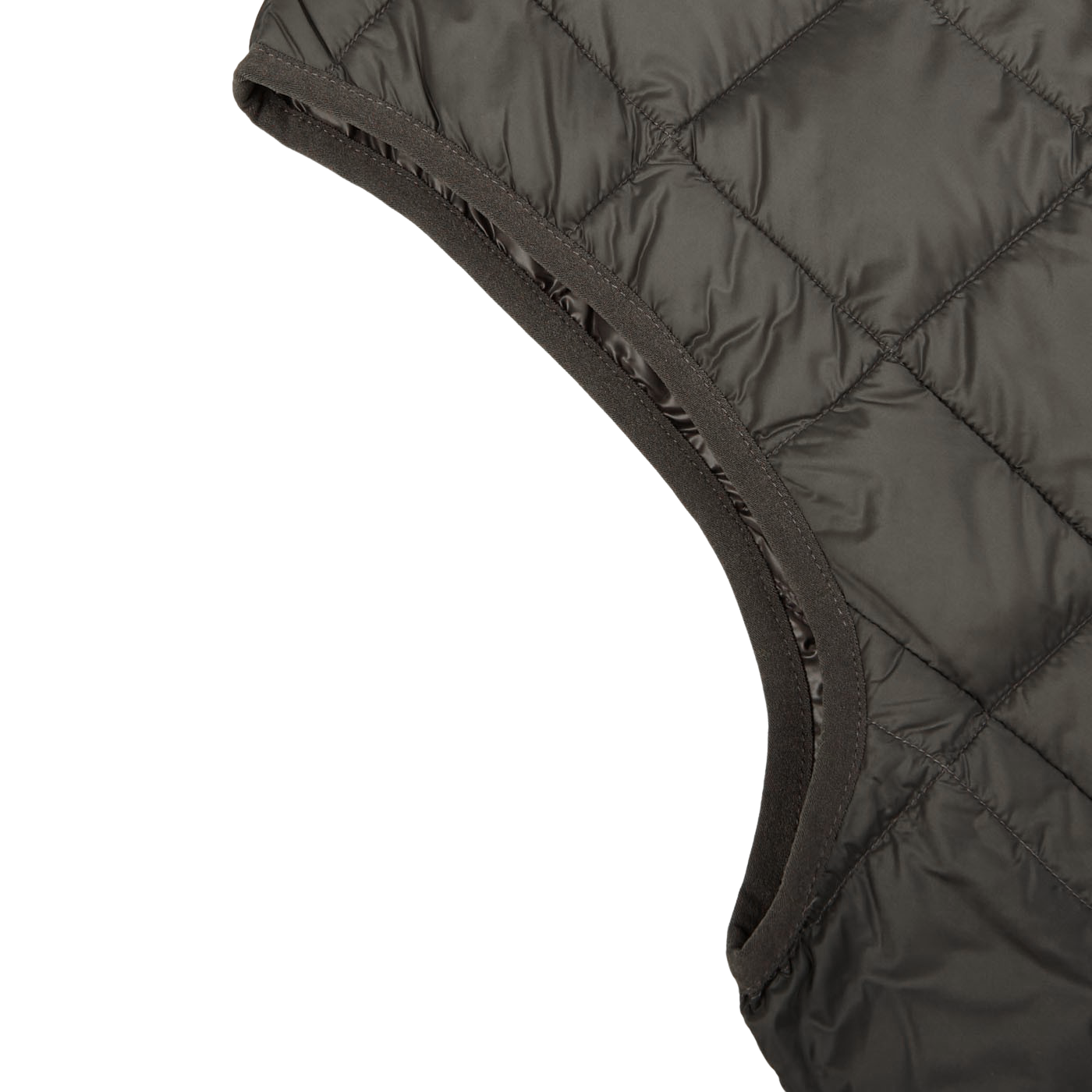 Taion Charcoal Grey Nylon Down Padded Vest Cuff1