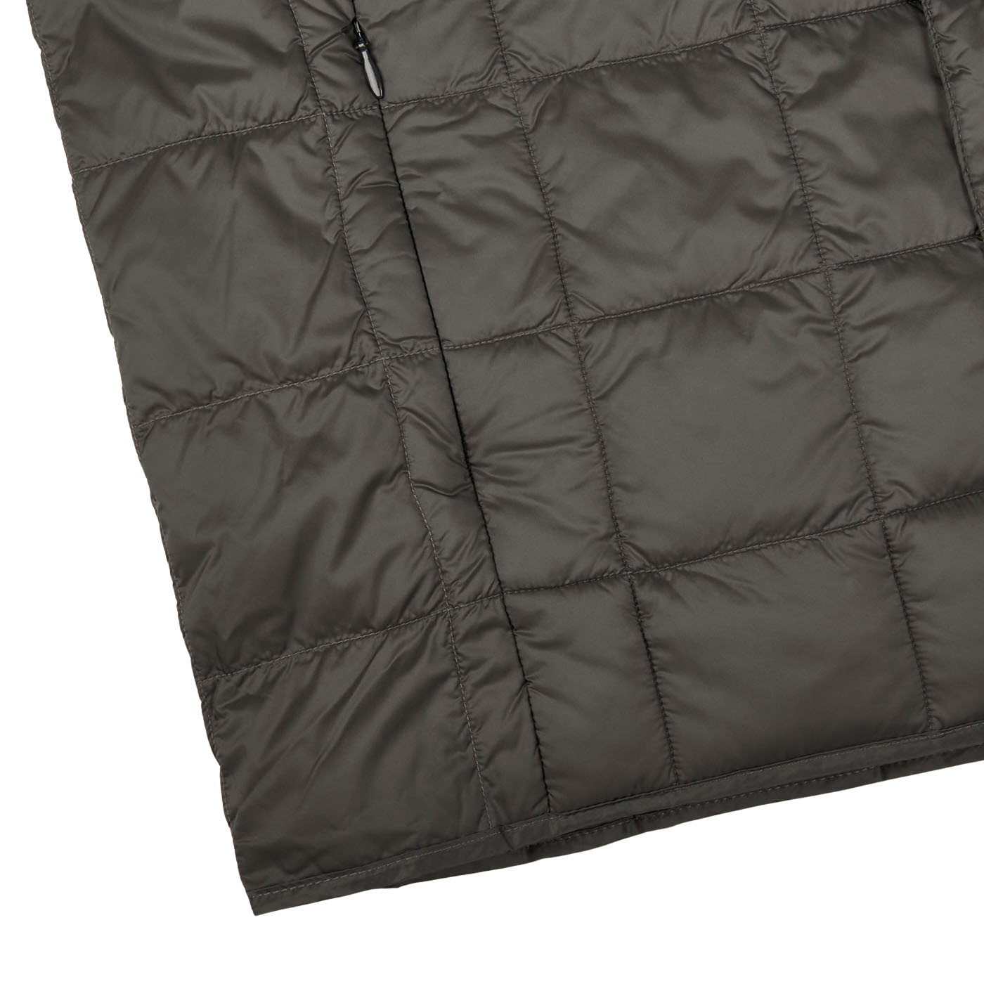 Taion Charcoal Grey Nylon Down Padded Vest Edge2