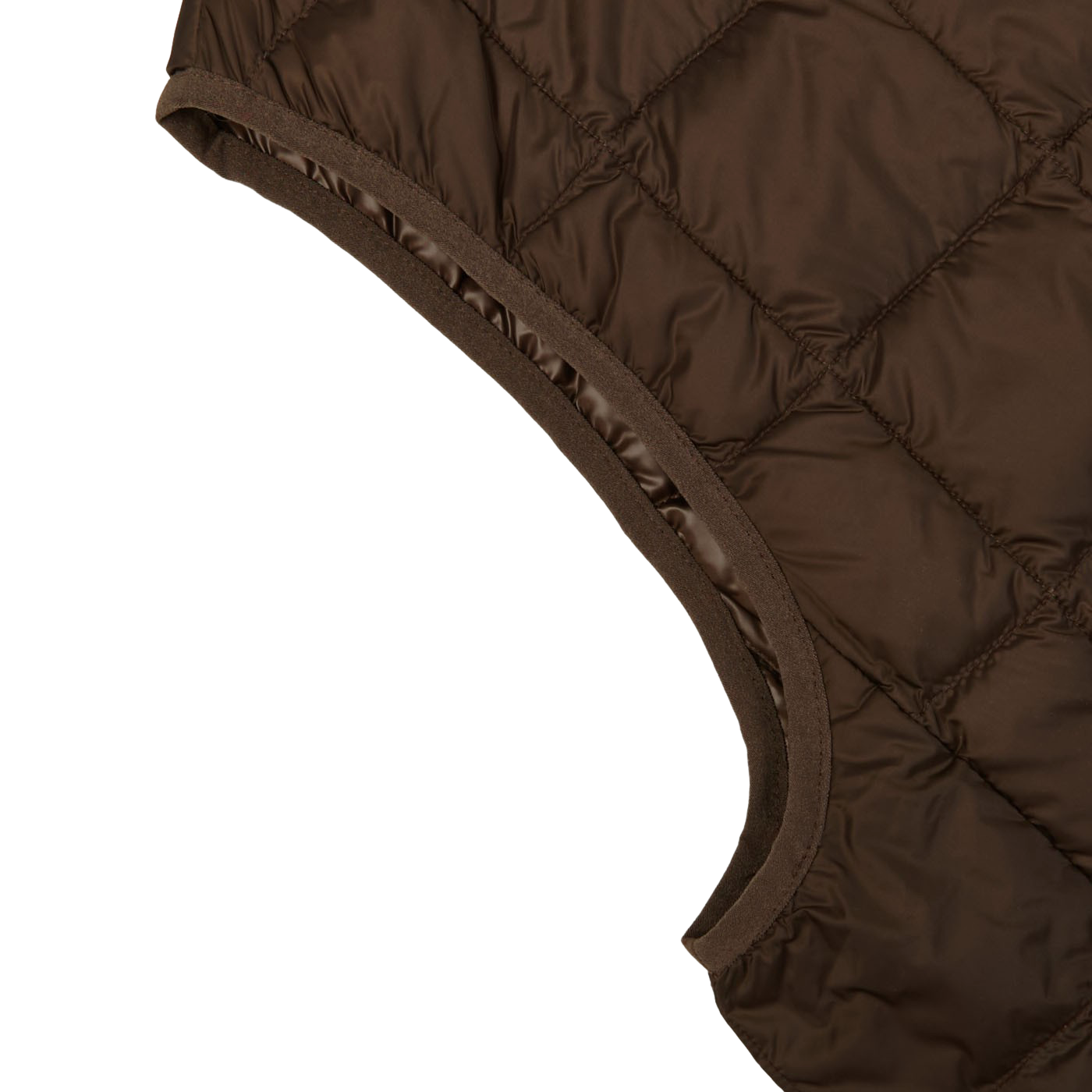 Taion Dark Chocolate Nylon Down Padded Vest Cuff