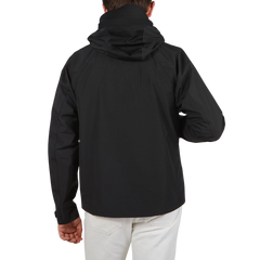 Ten C Black Cotton Nylon 3L Bonded Anorak Back