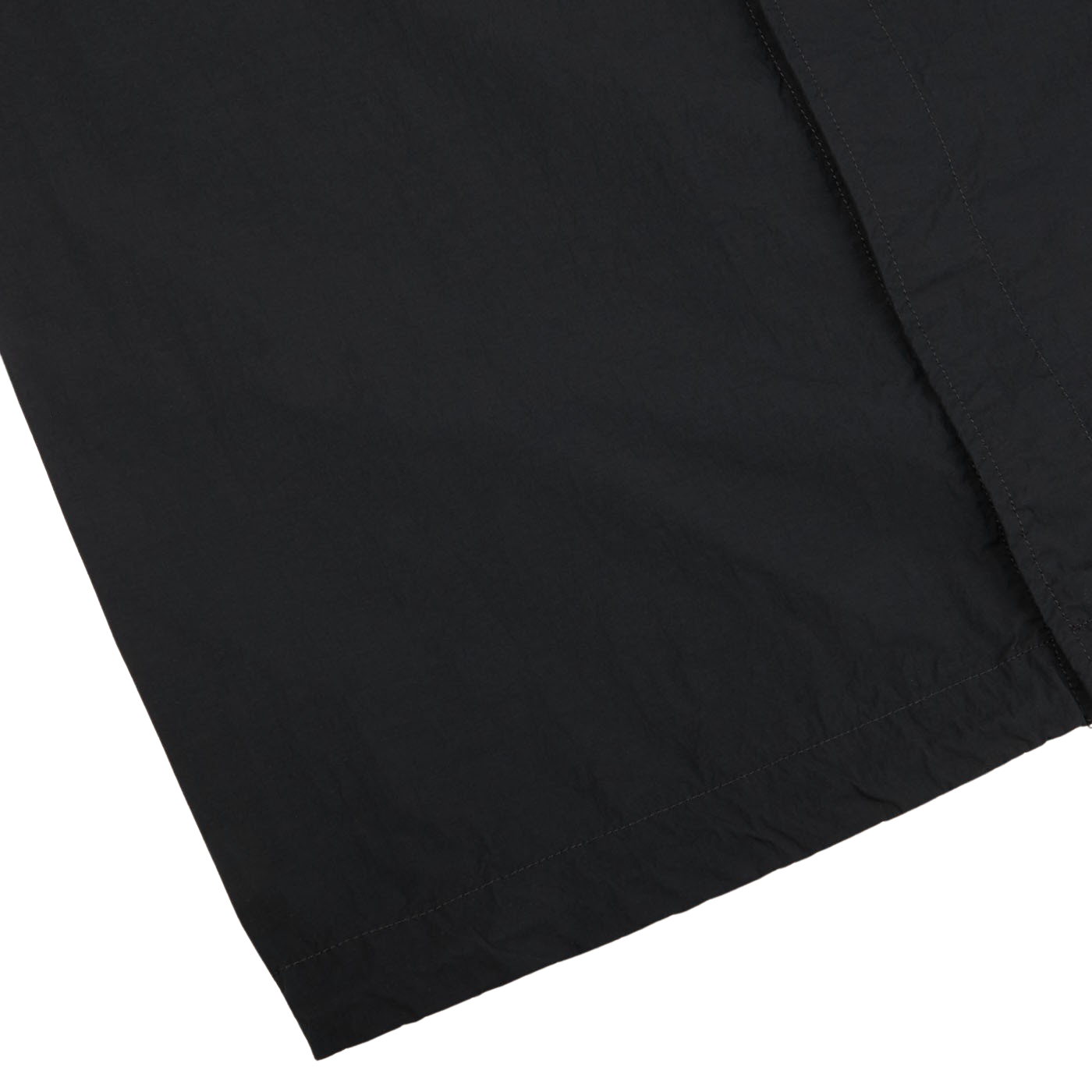 Ten C Black Washed Nylon Mid-Layer Overshirt Edge