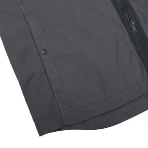 Ten C Grey Washed Nylon Mid Layer Jacket Edge