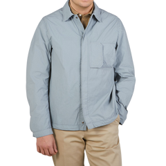 Ten C Salvia Washed Nylon Mid-Layer Overshirt Front