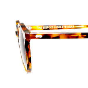 Unisex Cran Amber Tortoise Tobacco Lenses sunglasses, handmade in Italy by The Bespoke Dudes.