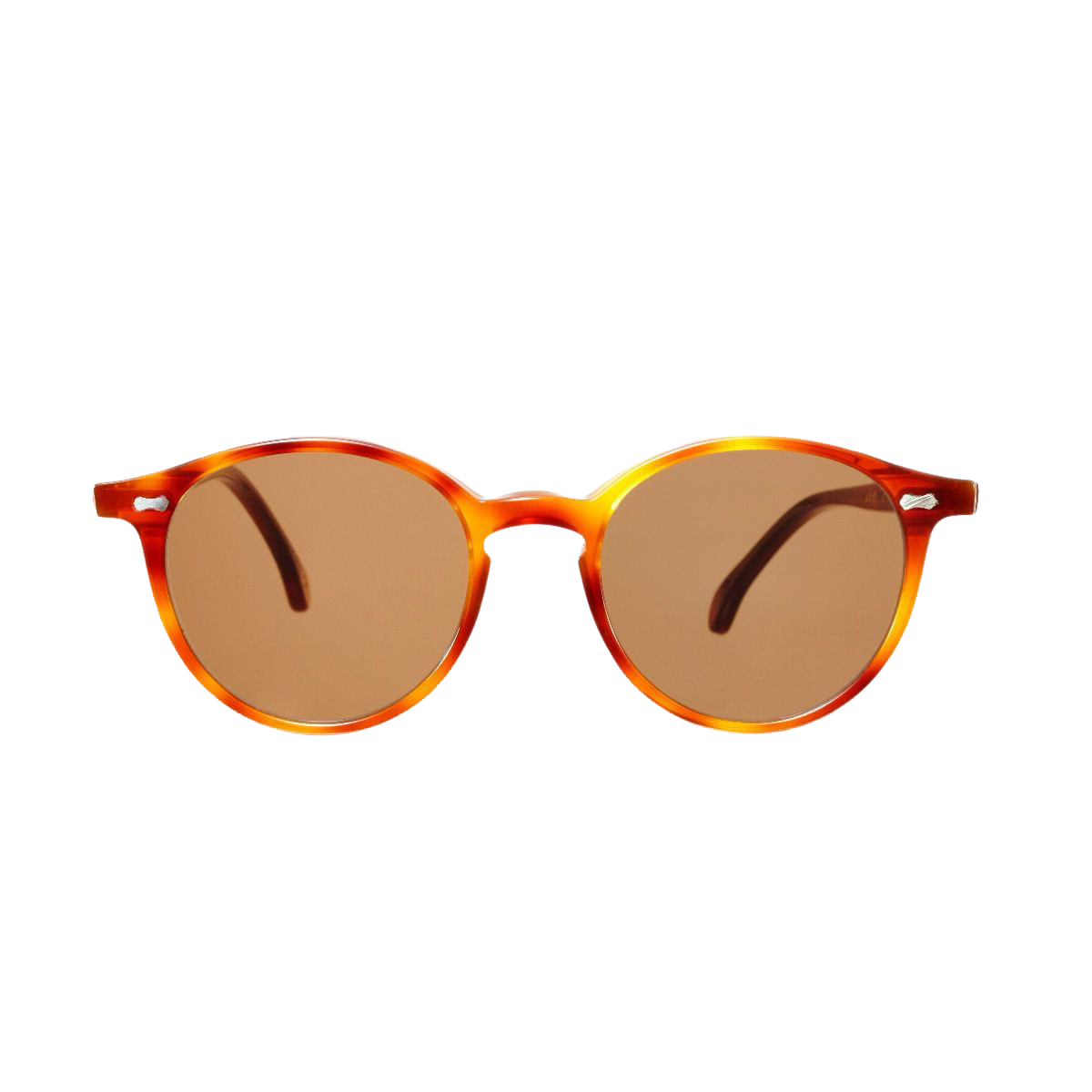 A pair of The Bespoke Dudes handmade sunglasses with a Cran Classic Tortoise frame and high-quality Tobacco lenses.