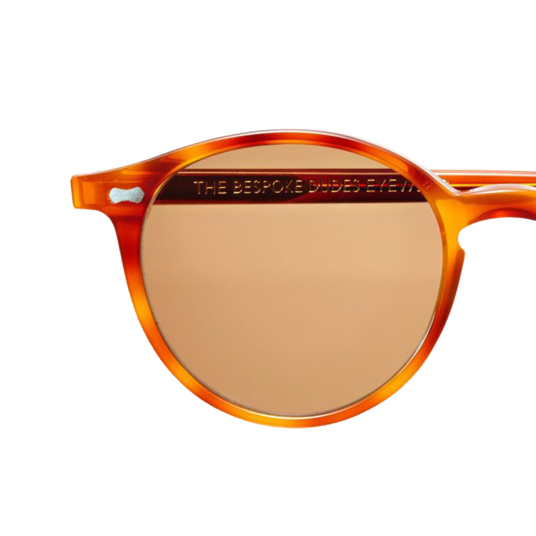 High-quality Cran Classic Tortoise Tobacco Lenses 49mm sunglasses with panto shape from The Bespoke Dudes.