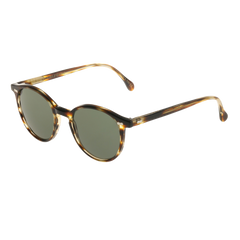 A pair of Cran Light Havana Bottle Green Lenses sunglasses from The Bespoke Dudes with a tortoise frame and high-quality lenses.