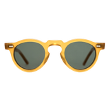 The Bespoke Dudes Eyewear Welt Yellow with Bottle Green Lenses Front