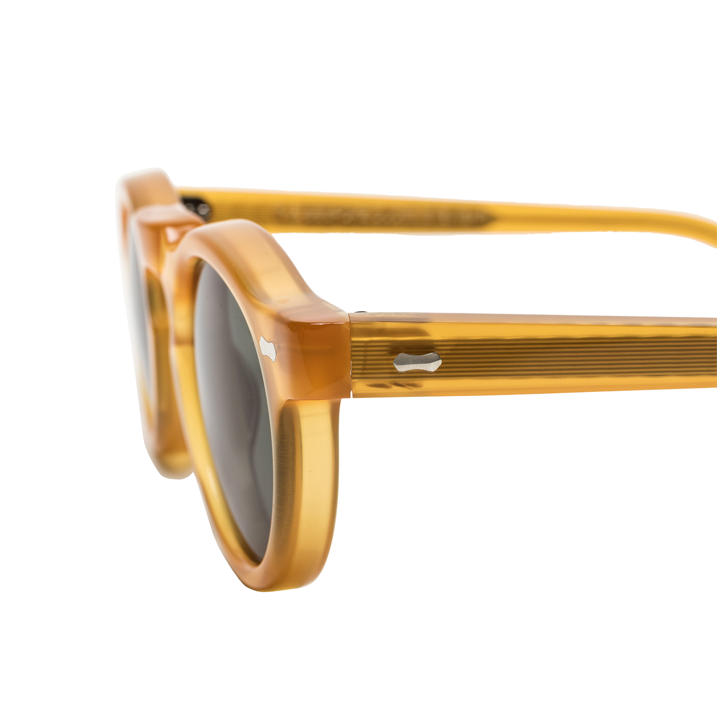 The Bespoke Dudes Eyewear Welt Yellow with Bottle Green Lenses Side