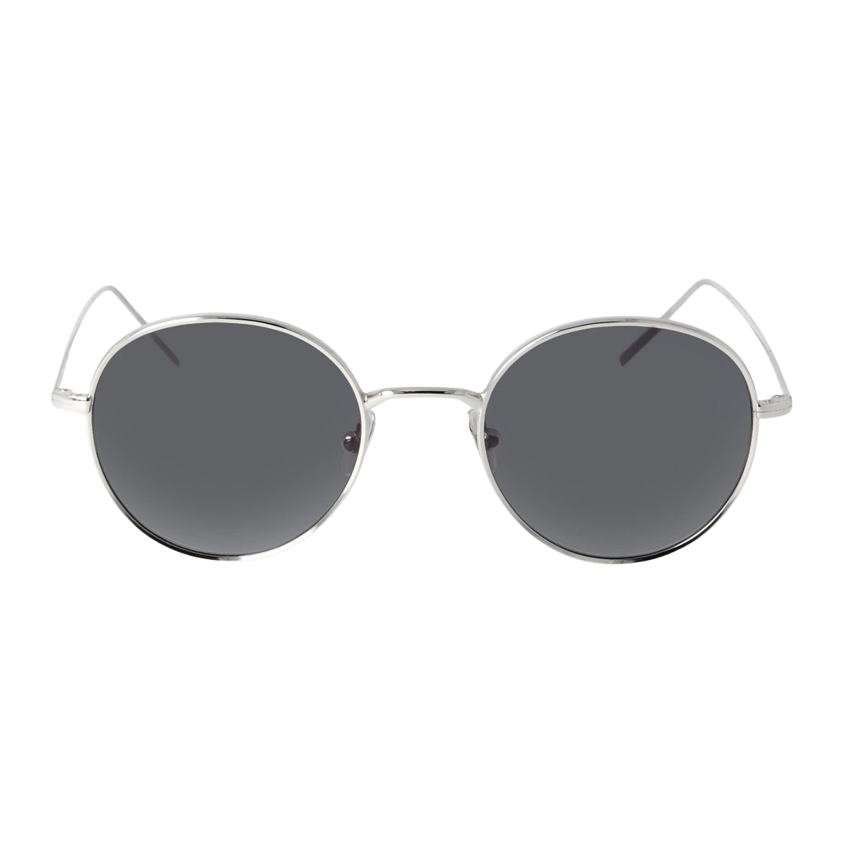 The Bespoke Dudes Ulster Rhodium Gradient Grey Lenses 50mm Front