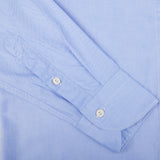 Tintoria Mattei Blue Cotton Oxford Casual Shirt Cuff