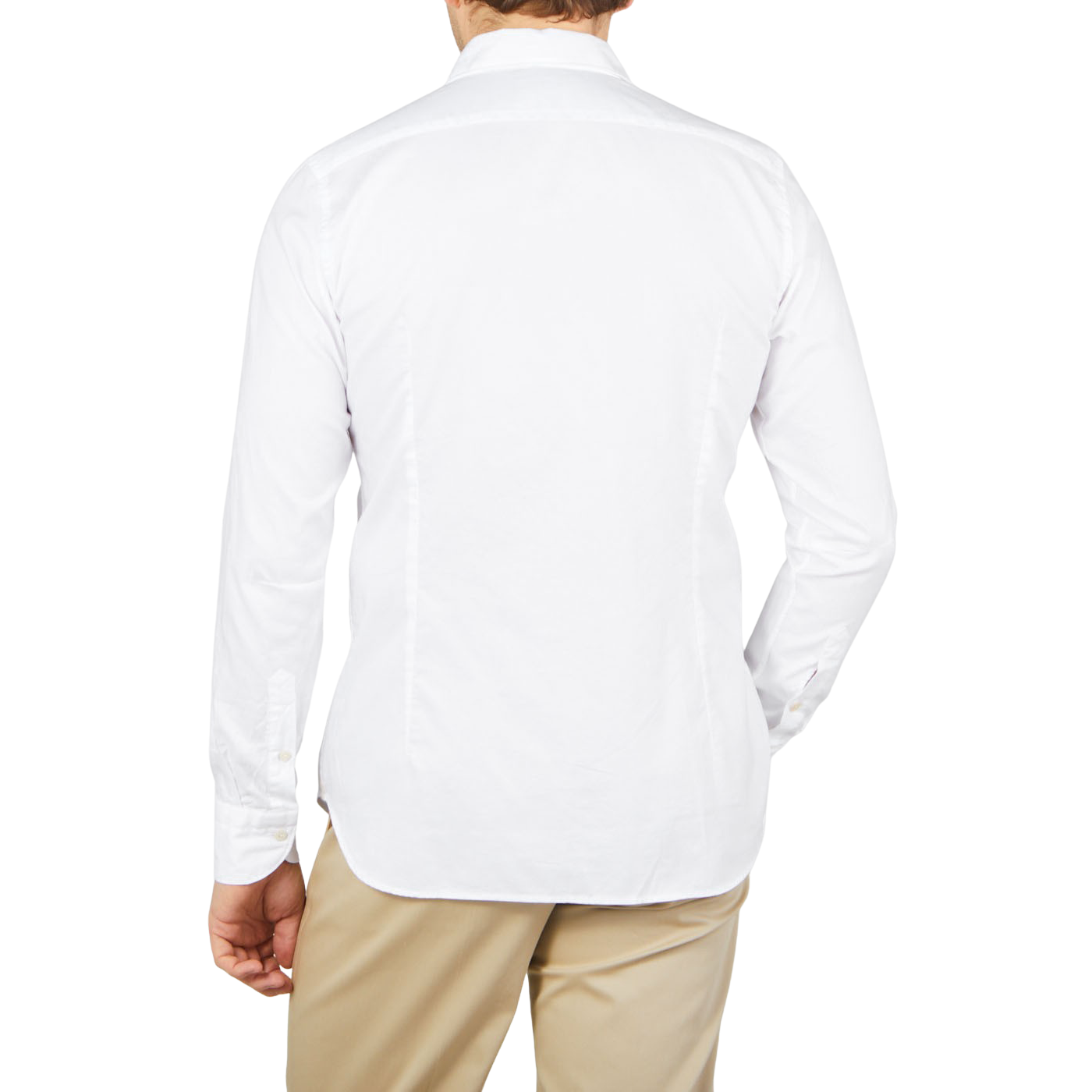 Tintoria Mattei White Cotton Oxford Casual Shirt Back