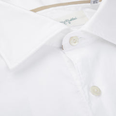 Tintoria Mattei White Cotton Oxford Casual Shirt Closed