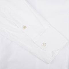 Tintoria Mattei White Cotton Oxford Casual Shirt Cuff