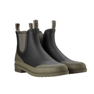 Tretorn Black Green Rubber Offroad Chelsea Boots Feature 1