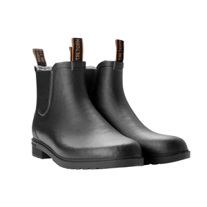 Tretorn Black Rubber Wool Lined Chelsea Boots Feature 1