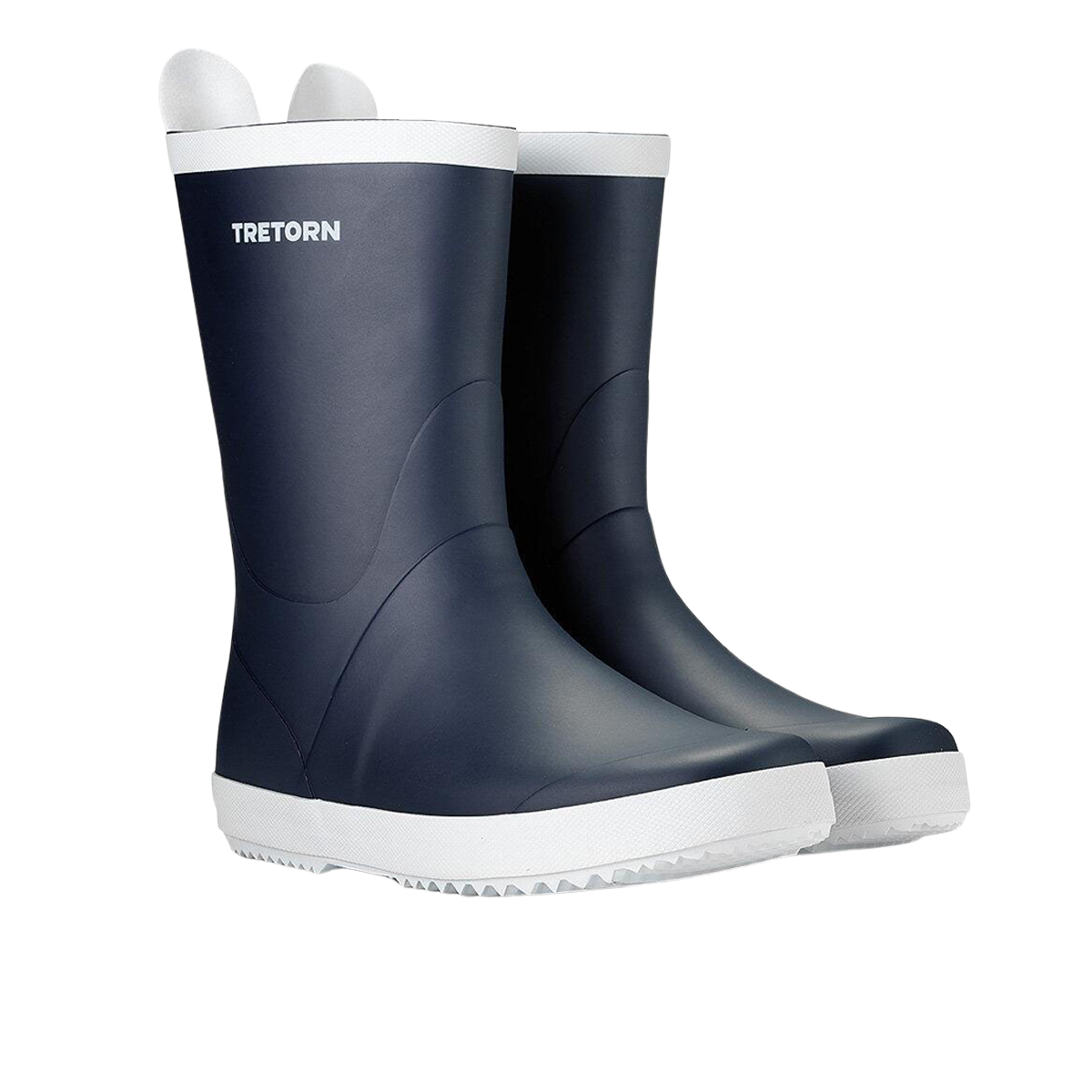 Tretorn Navy Blue Wings Rubber Boots Front New