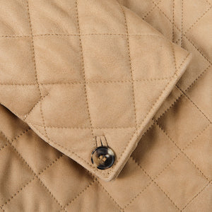 Werner Christ Beige Leather Quilted Lenny Jacket Cuff