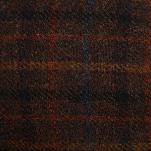 Wigéns Brown Checked Harris Tweed Ivy Contemporary Cap Fabric