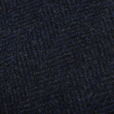 Wigéns Blue Herringbone Wool Ivy Contemporary Cap Fabric