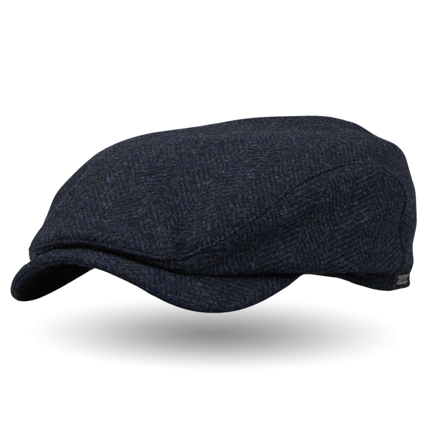 Wigéns Blue Herringbone Wool Ivy Contemporary Cap Feature