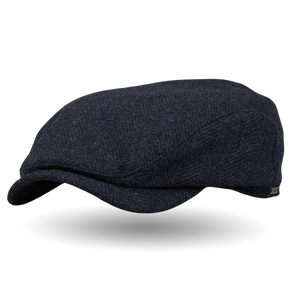 Wigéns Blue Herringbone Wool Ivy Contemporary Cap Feature