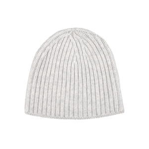 William Lockie Earl Grey Cashmere Ribbed Short Beanie Feature