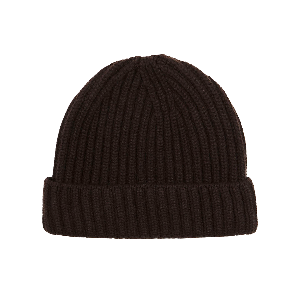 William Lockie Ebony Cashmere Ribbed Beanie Feature1