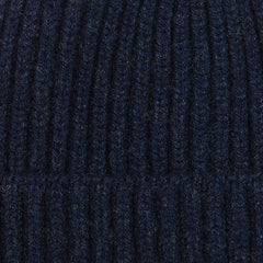 William Lockie Midnightmix Geelong Lambswool Ribbed Beanie Fabric