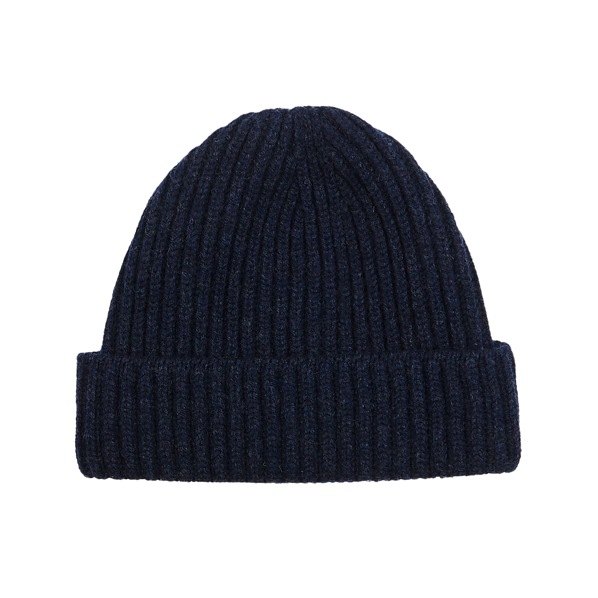 William Lockie Midnightmix Geelong Lambswool Ribbed Beanie Feature