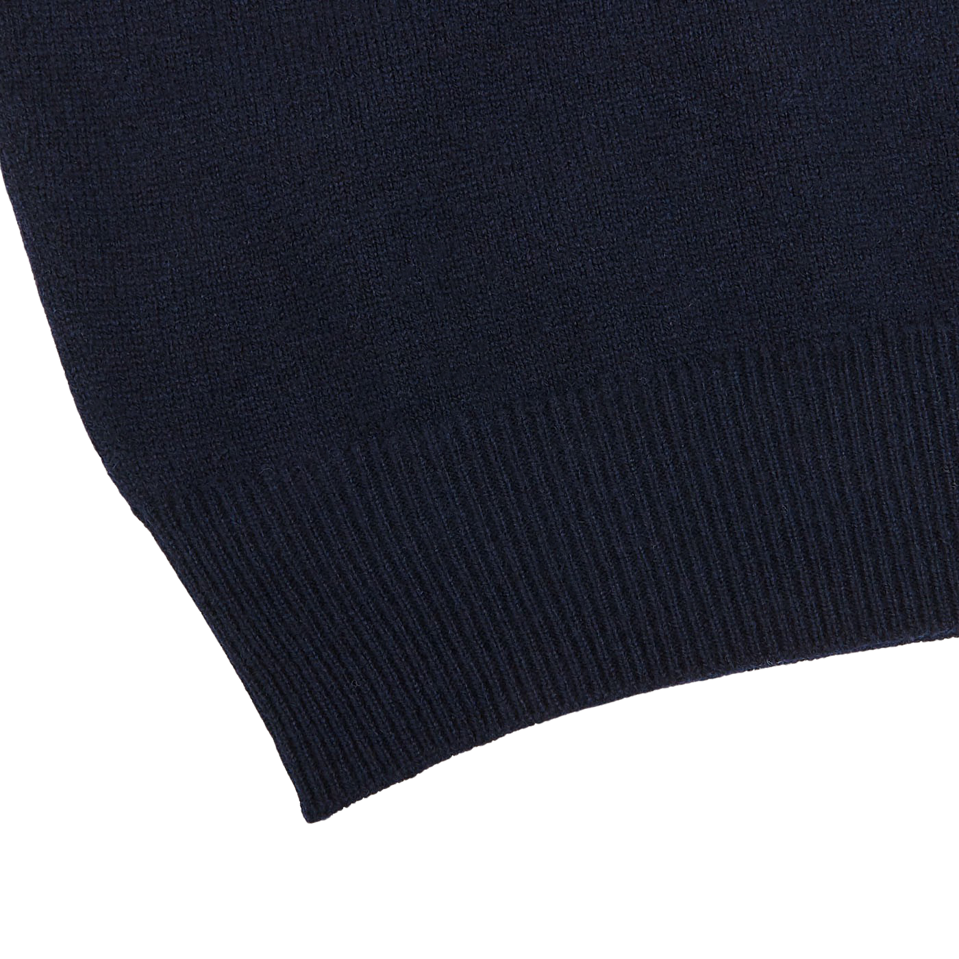 William Lockie Navy Blue Lambswool Slipover Edge