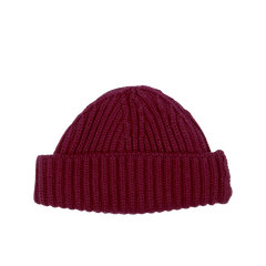 William Lockie Pompeii Cashmere Ribbed Short Beanie Fold